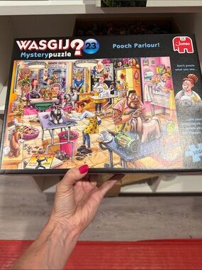 Wasgij Mystery Puzzle #23 "Pooch Parlour" - Colorful Dog Grooming Scene